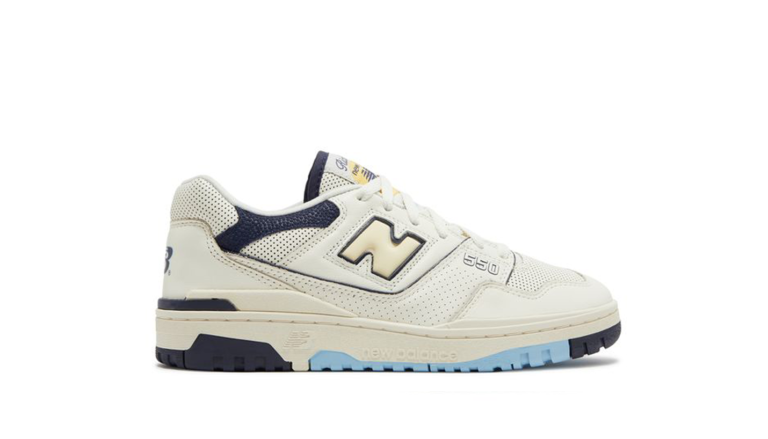 new balance 550 Aime Leon Dore White Navy4 e1713558900697