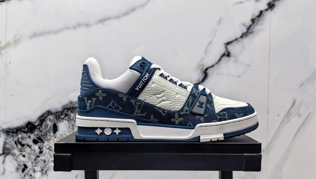 louis vuitton trainer blue white demogram