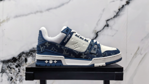 louis vuitton trainer blue white demogram